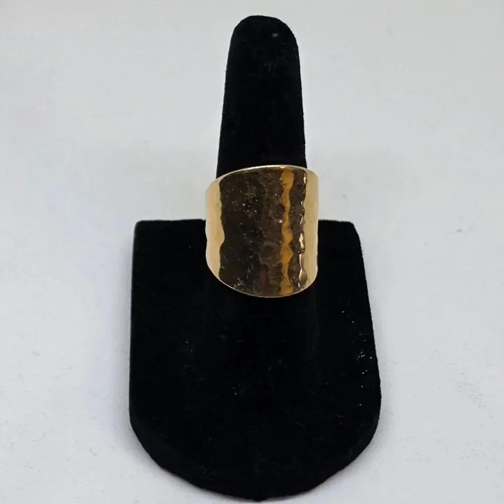 Vtg Park Lane Egyptian Queen Gold Tone Ring SZ 5.5 New in Black Velvet Gift Box